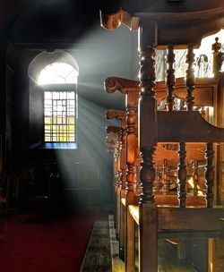 Interior of illuminated building