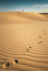 Scenic view of desert against sky