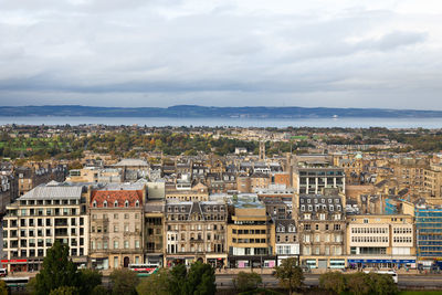 Princes street from edinburgh castle