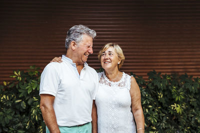 Happy senior couple outdoors