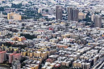 High angle view of cityscape