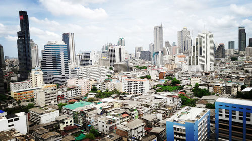 High angle view of cityscape