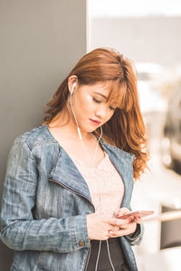 Young woman looking at camera