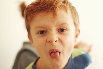 Close-up portrait of boy