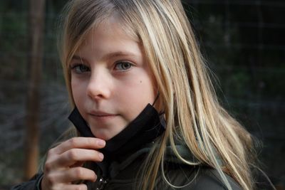 Close-up portrait of girl