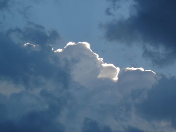 Low angle view of clouds in sky