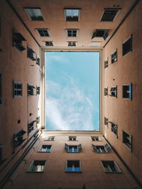 Low angle view of buildings against sky