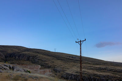 Electricity lines on the mountain
