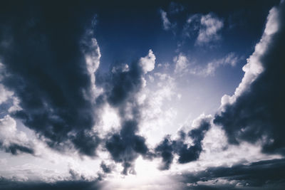 Low angle view of clouds in sky