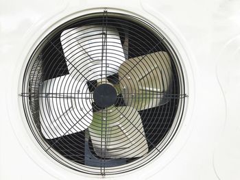 Close-up view of electric fan