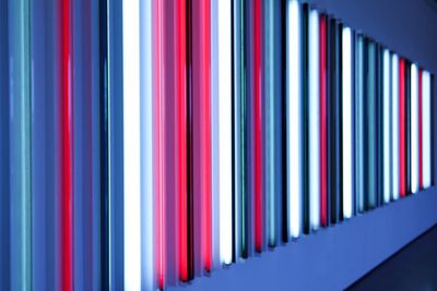 Colorful light in corridor