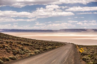 Road passing through a desert