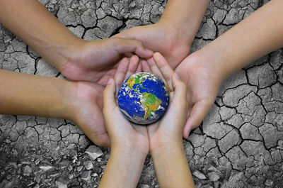 Close-up of hand holding hands