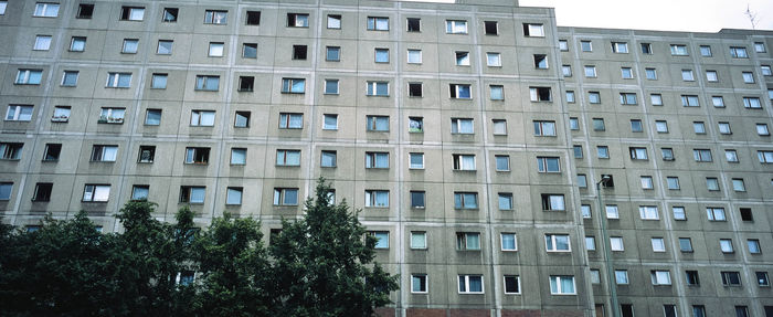 Low angle view of building in city