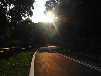 Road passing through trees