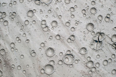 Full frame shot of raindrops on window