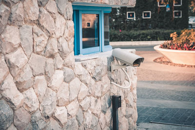 Window on wall of building