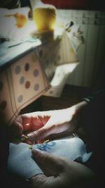 Close-up of mannequin