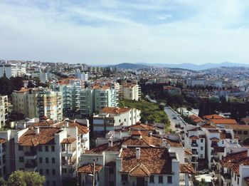 High angle shot of cityscape