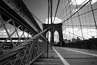 View of suspension bridge