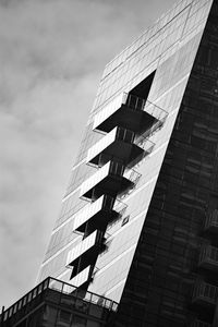 Low angle view of modern building against sky