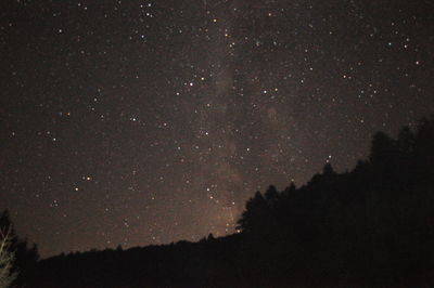 Low angle view of star field against star field