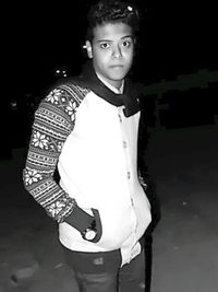 looking at camera