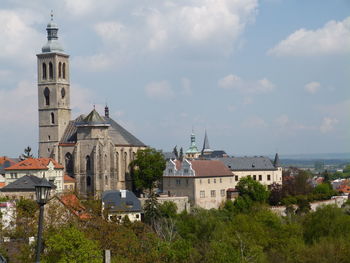 Buildings against sky in city