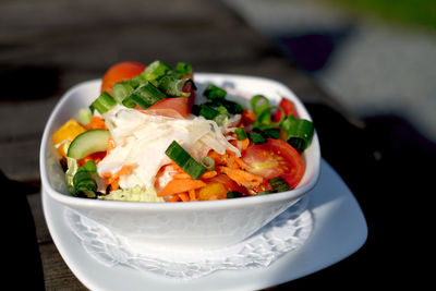 Close-up of salad in bowl