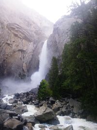 River flowing through rocks