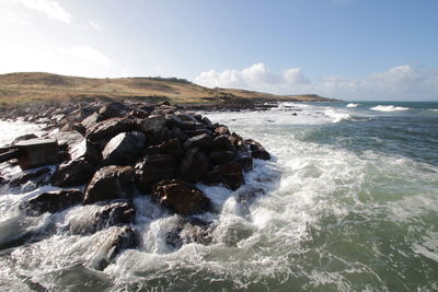 Scenic view of sea against sky