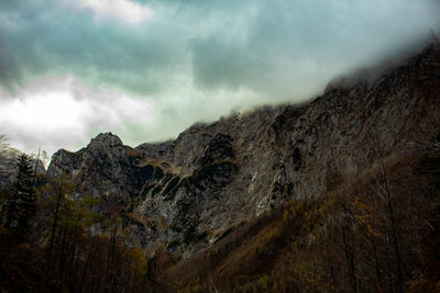 Scenic view of rocky mountains against sky