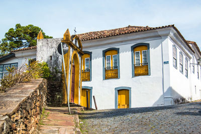 Exterior of house against clear sky