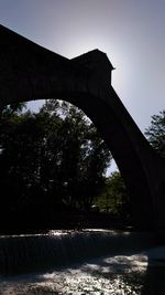 Low angle view of bridge over river