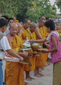 Group of people in a row