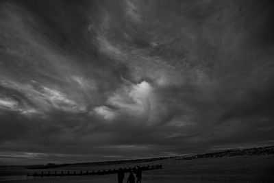 Storm clouds over landscape