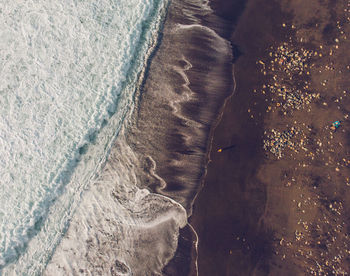 High angle view of beach