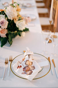 Close-up of food on table