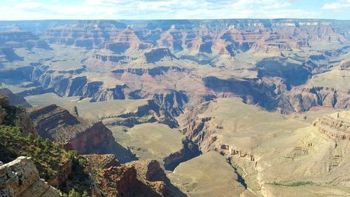 High angle view of rock formations