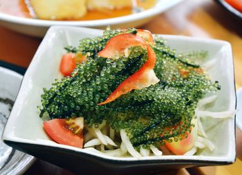 Close-up of food in plate