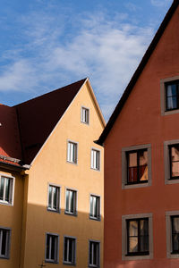 Low angle view of residential buildings in city