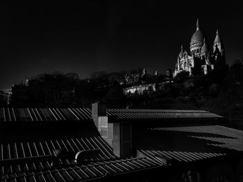 View of buildings at night