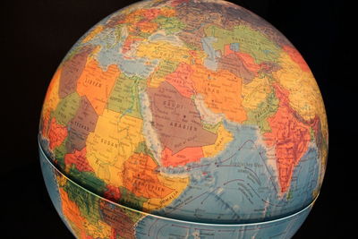 Close-up of text against black background