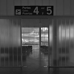 Information sign at airport