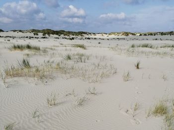 Scenic view of desert against sky