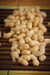 Peanuts on table