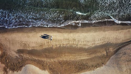 High angle view of sea