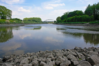 Scenic view of river against sky