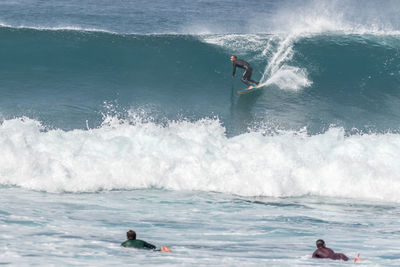 Man surfing in sea