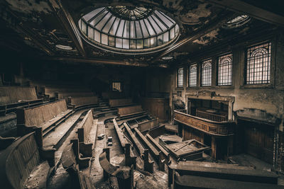 Interior of abandoned building